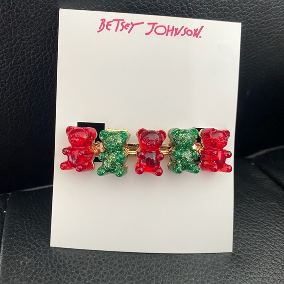 BETSEY JOHNSON Festive Gummy Bear Hair Clip NWT - Picture 6 of 8